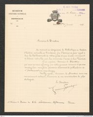 k.k. naturhistorisches Hofmuseum, Intendanzakten 1885-1896 (Hauer), Aktenzahl Z.58/1892, Seite 1